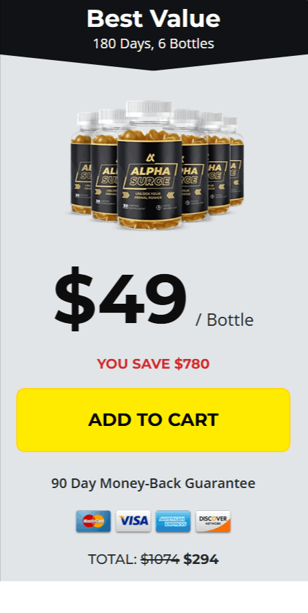 AlphaSurge price 6 bottle